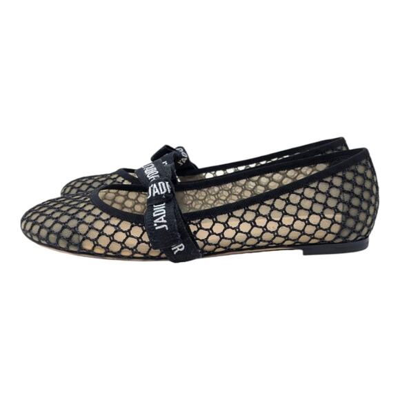 Christian Dior Miss J'Adior Ribbon Mesh Lace Ballet Flat Mary Jane 8.5 | 8 - Picture 3 of 13